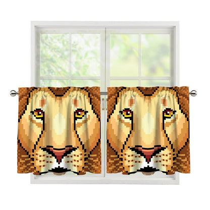 Leo Pixel Print Tier Curtains