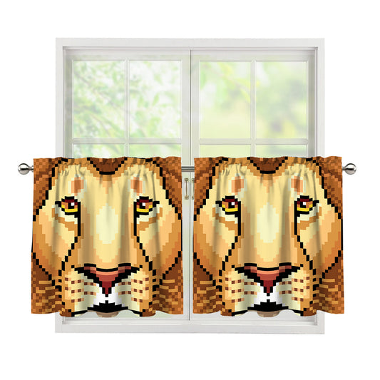 Leo Pixel Print Tier Curtains