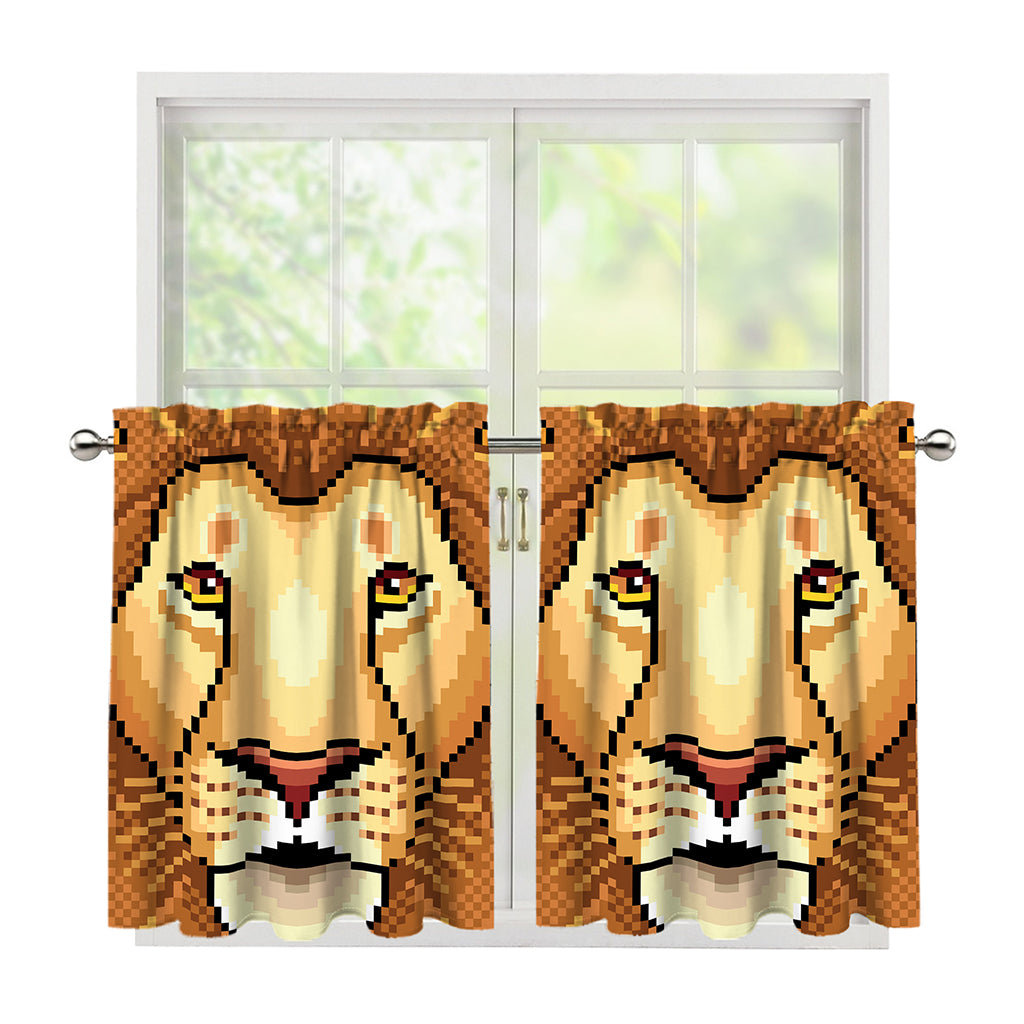 Leo Pixel Print Tier Curtains