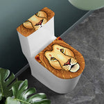 Leo Pixel Print Toilet Lid And Tank Cover Set
