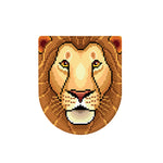 Leo Pixel Print Toilet Lid Cover