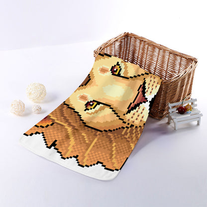 Leo Pixel Print Towel