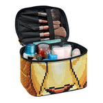Leo Pixel Print Travel Makeup Bag