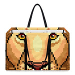 Leo Pixel Print Utility Tote Bag