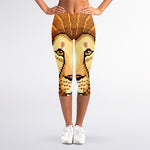 Leo Pixel Print Women's Capri Leggings