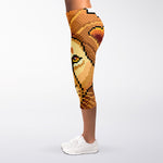 Leo Pixel Print Women's Capri Leggings