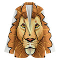Leo Pixel Print Women's Cotton Blazer