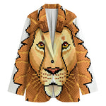 Leo Pixel Print Women's Cotton Blazer