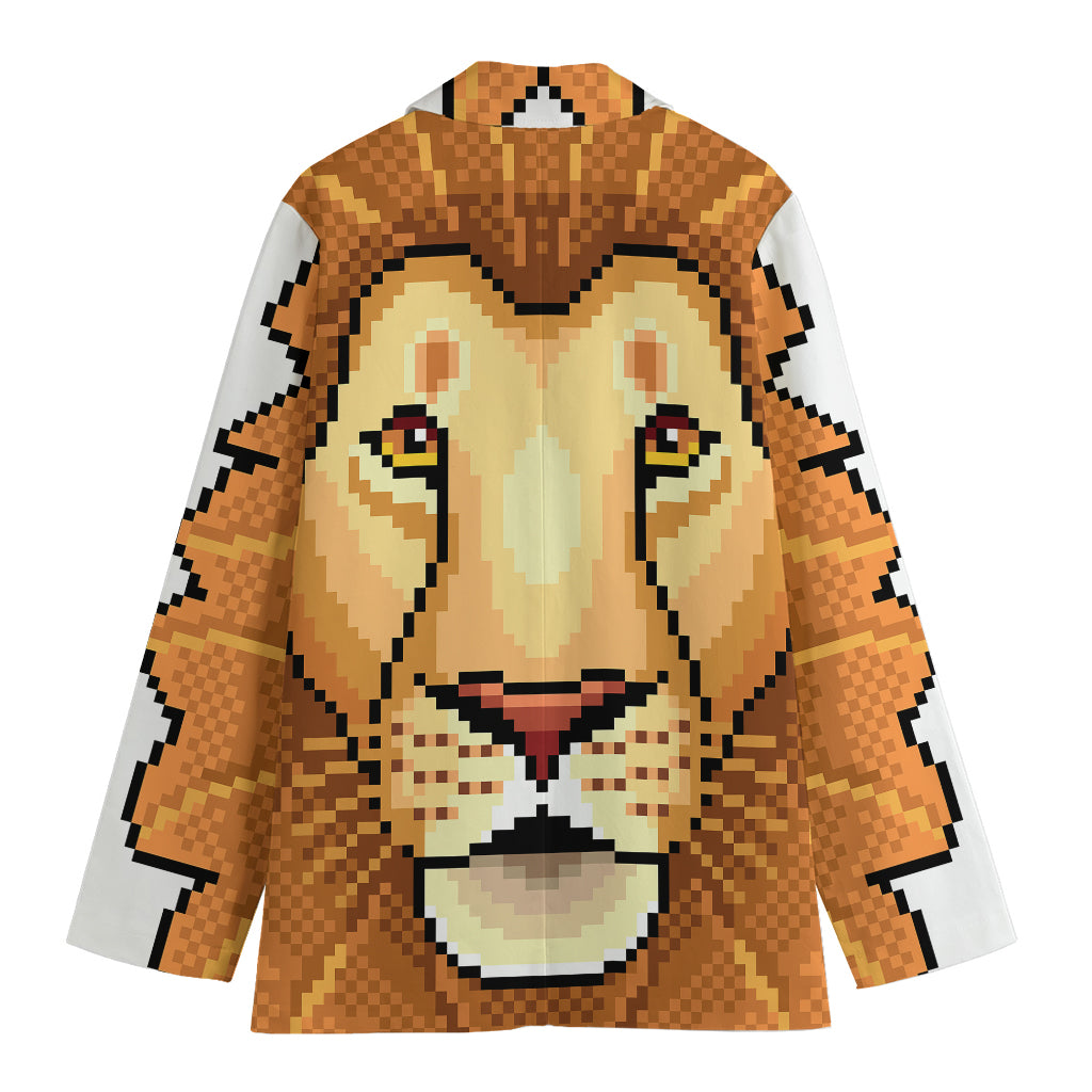 Leo Pixel Print Women's Cotton Blazer