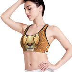 Leo Pixel Print Women's Sports Bra