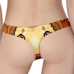 Leo Pixel Print Women's Thong