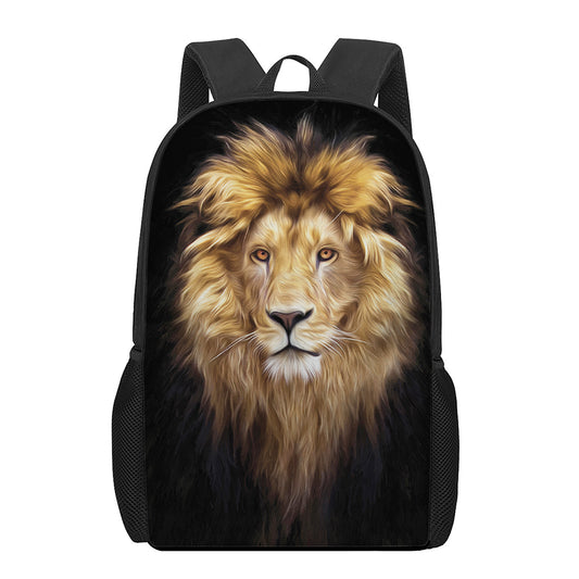 Leo Portrait Print 17 Inch Backpack