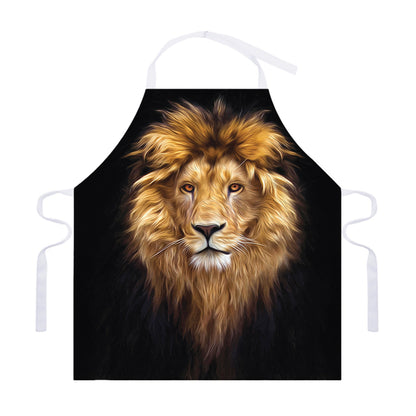 Leo Portrait Print Adjustable Apron
