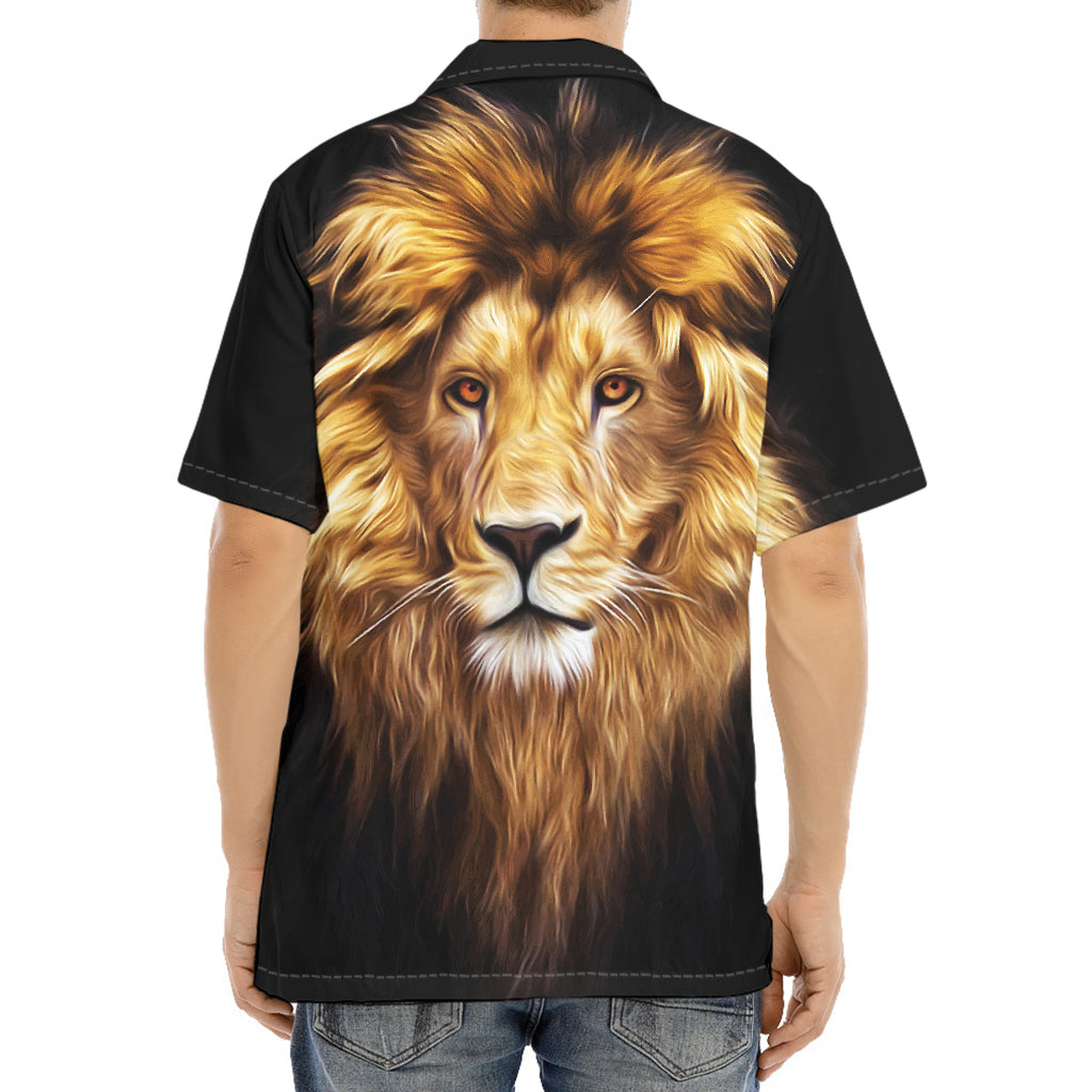 Leo Portrait Print Aloha Shirt
