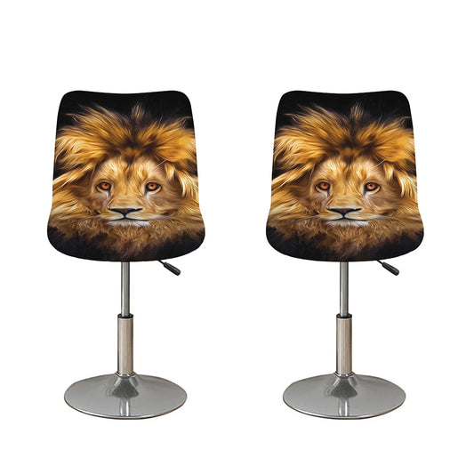 Leo Portrait Print Bar Stool Covers