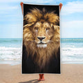 Leo Portrait Print Beach Towel