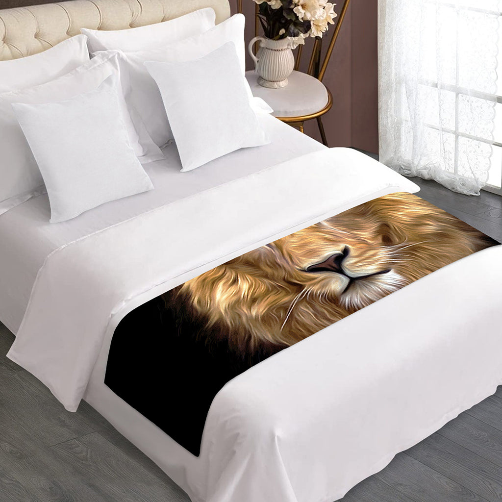 Leo Portrait Print Bed Runner
