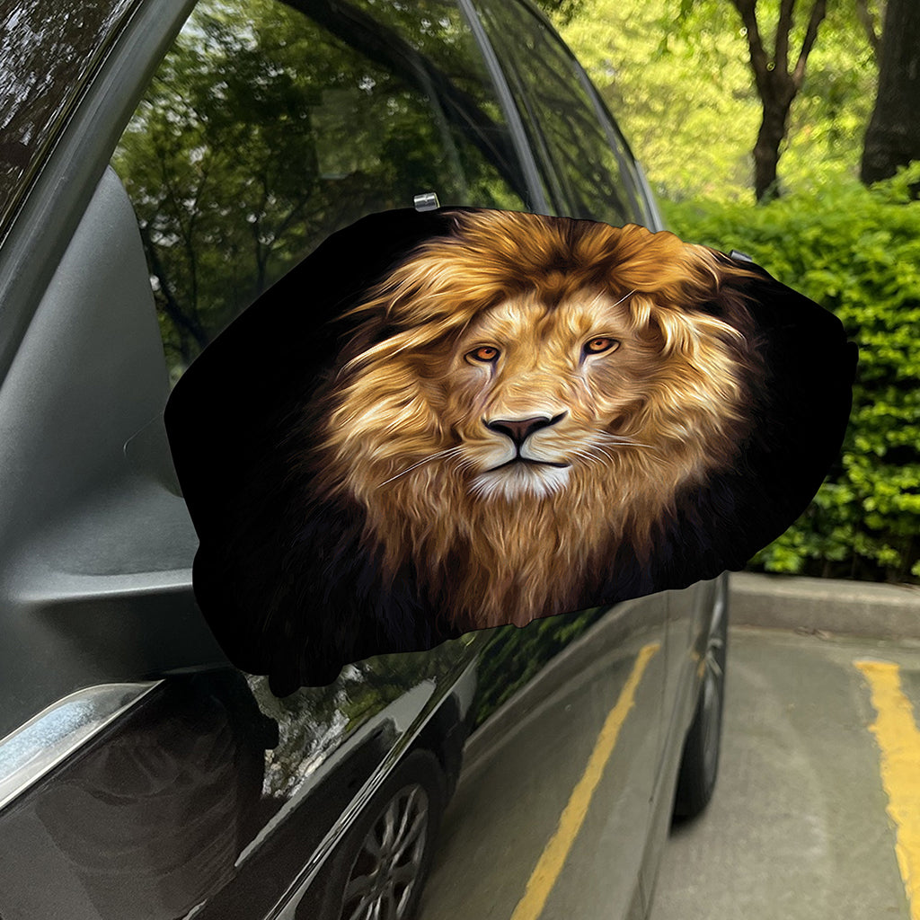Leo Portrait Print Car Side Mirror Covers