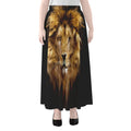 Leo Portrait Print Chiffon Maxi Skirt