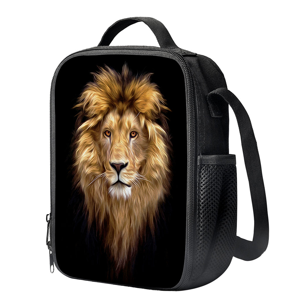 Leo Portrait Print Crossbody Lunch Bag