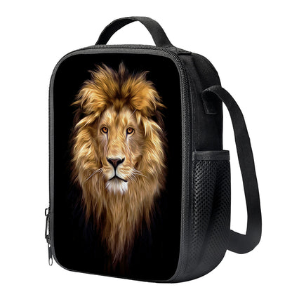 Leo Portrait Print Crossbody Lunch Bag