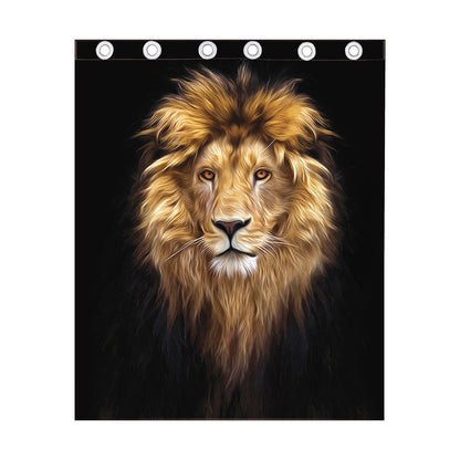 Leo Portrait Print Curtain