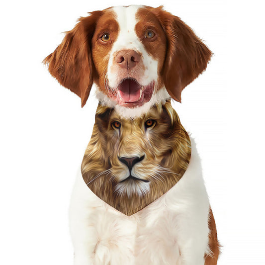 Leo Portrait Print Dog Bandana