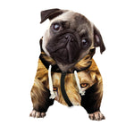 Leo Portrait Print Dog Zip Up Hoodie