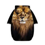 Leo Portrait Print Dog Zip Up Hoodie
