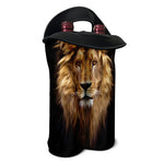 Leo Portrait Print Double Neoprene Wine Tote