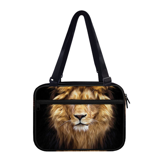 Leo Portrait Print Double Strap Bible Bag