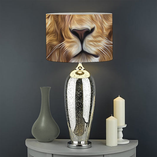 Leo Portrait Print Drum Lamp Shade