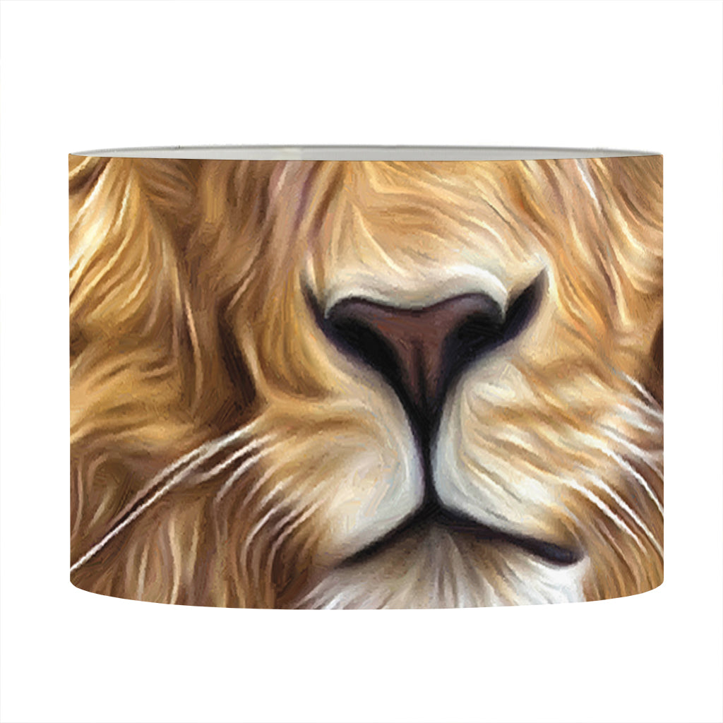 Leo Portrait Print Drum Lamp Shade