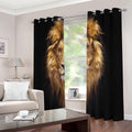 Leo Portrait Print Extra Wide Grommet Curtains