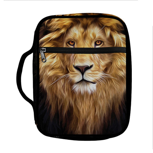 Leo Portrait Print Front Pocket Bible Bag