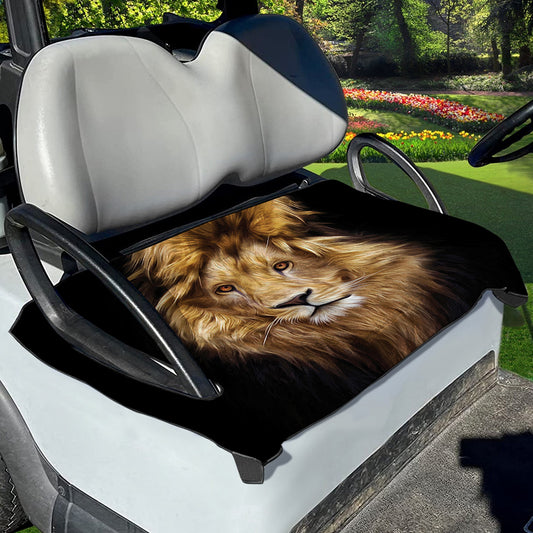 Leo Portrait Print Golf Cart Seat Cover