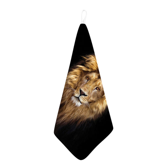 Leo Portrait Print Hand Towel