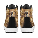 Leo Portrait Print High Top Leather Sneakers