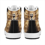 Leo Portrait Print High Top Leather Sneakers