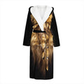 Leo Portrait Print Hooded Bathrobe