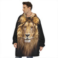 Leo Portrait Print Hoodie Blanket