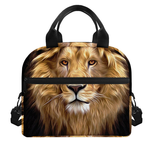 Leo Portrait Print Insulated Lunch Bag