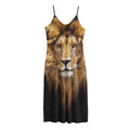 Leo Portrait Print Jersey Midi Cami Dress