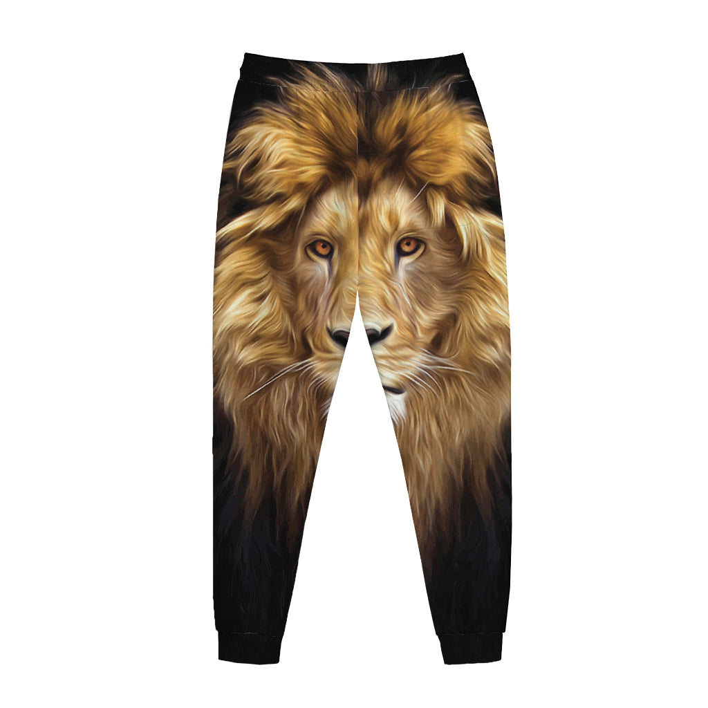 Leo Portrait Print Jogger Pants