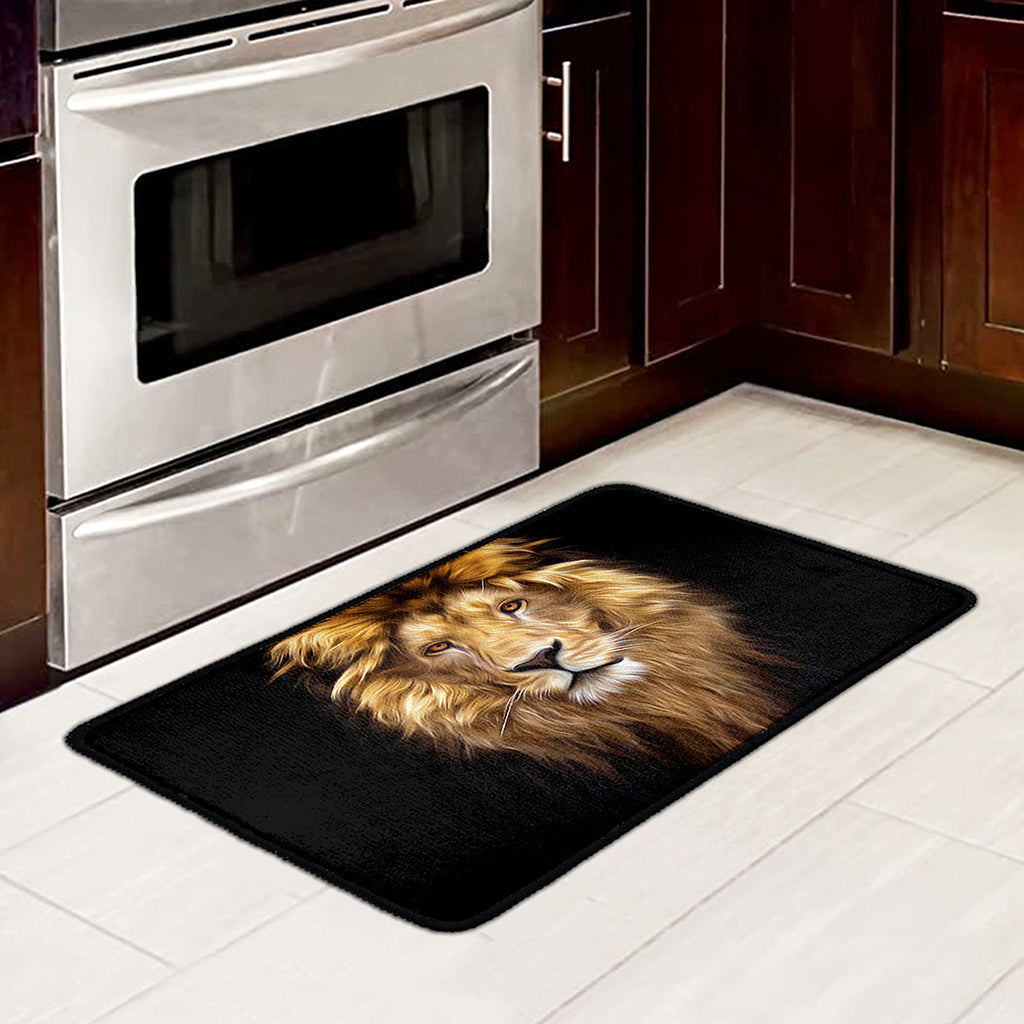 Leo Portrait Print Kitchen Mat