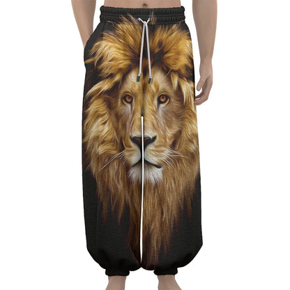 Leo Portrait Print Lantern Pants