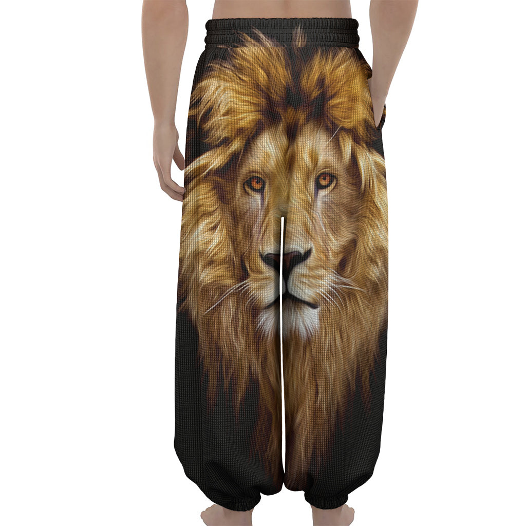 Leo Portrait Print Lantern Pants