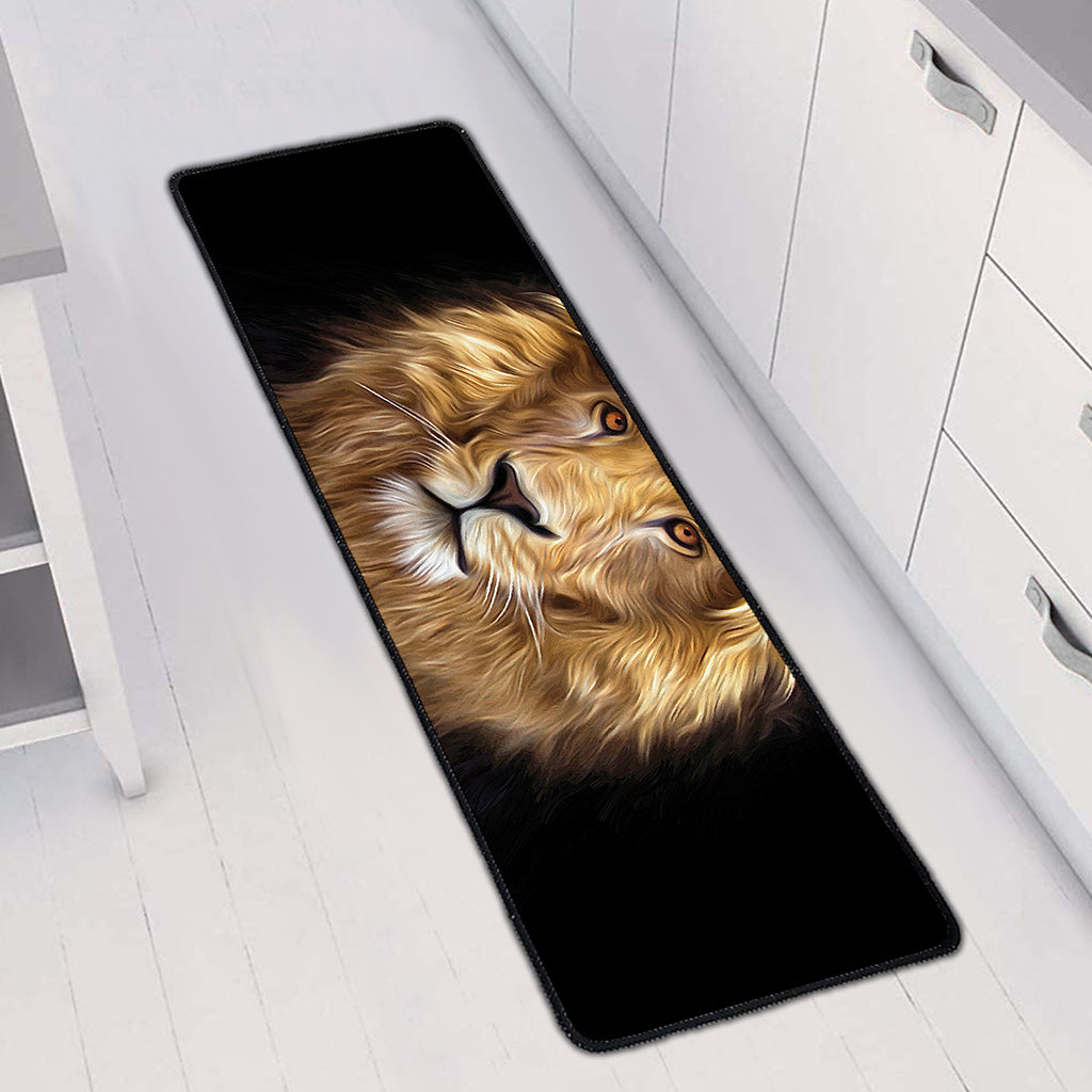Leo Portrait Print Long Kitchen Mat