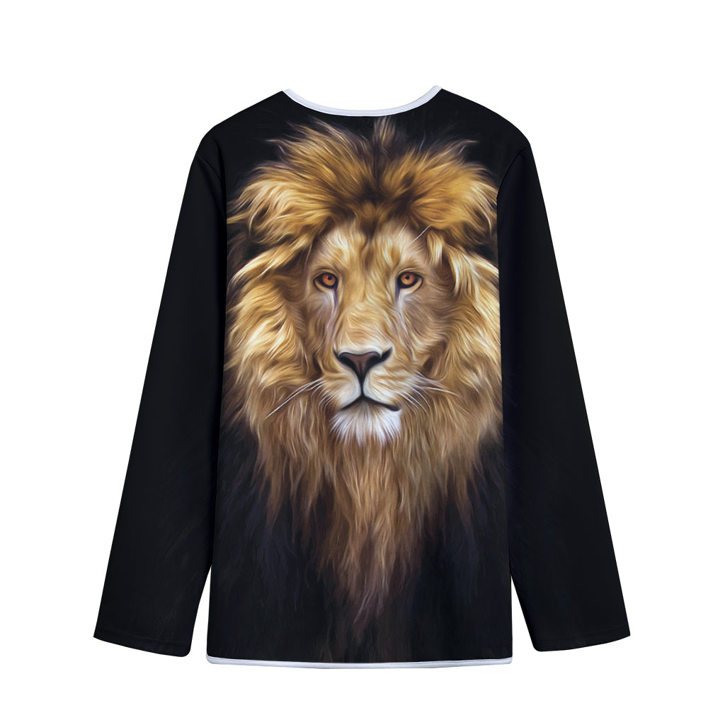 Leo Portrait Print Long Sleeve Short Coat
