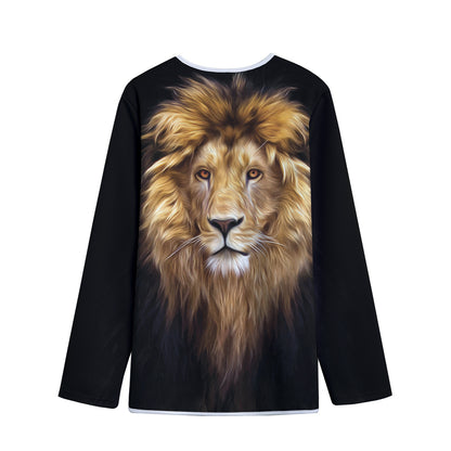 Leo Portrait Print Long Sleeve Short Coat